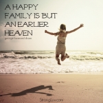 <p>A happy family is but an earlier heaven! #family</p>