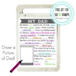 FREE Fathers Day Gift! Fill-in-the-Blank About My Dad Printable