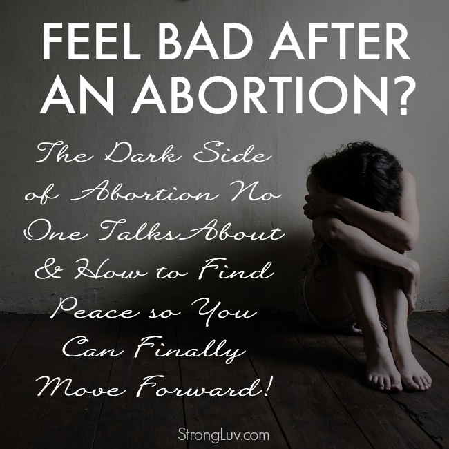 feel bad after abortion